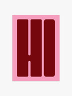Hi Poster bordeaux-rosa
