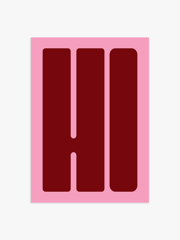 Hi Poster bordeaux-rosa