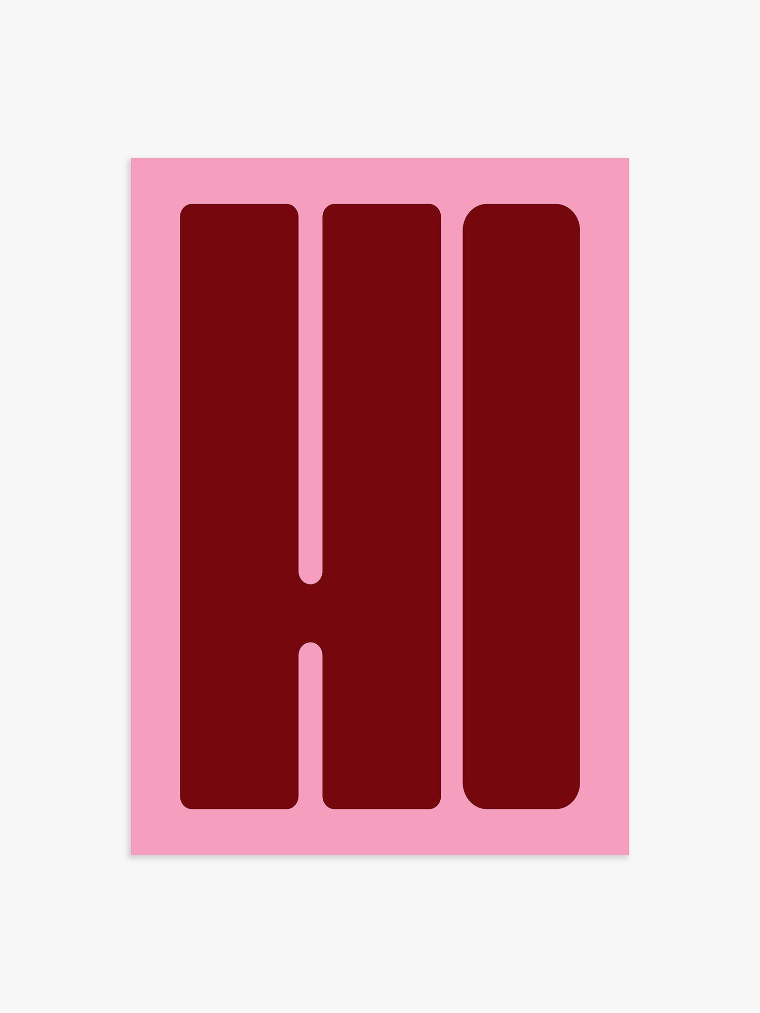 Hi Poster bordeaux-rosa