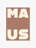 Typografie Poster Maus braun