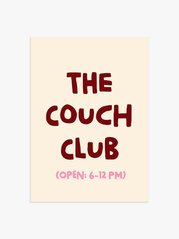 'The Couch Club' Poster bordeaux-rosa
