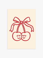 Kirschen Illustrationsposter