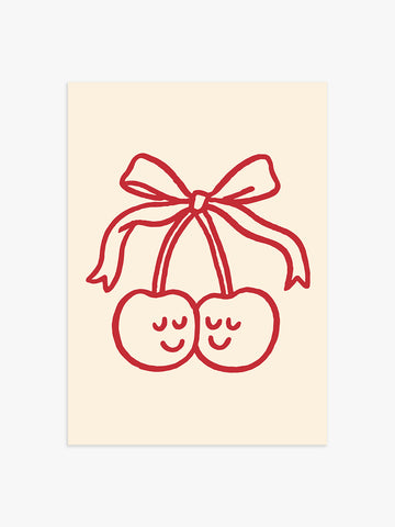 Kirschen Illustrationsposter
