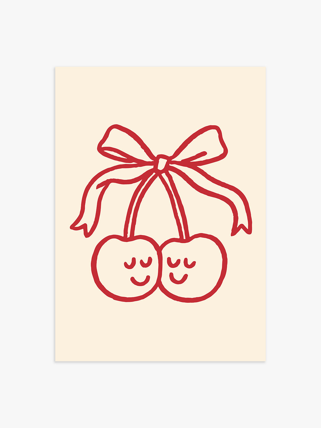 Kirschen Illustrationsposter