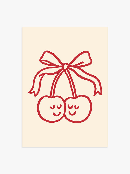 Kirschen Illustrationsposter