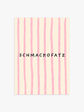 Schmackofatz Poster in Rosa-Beige