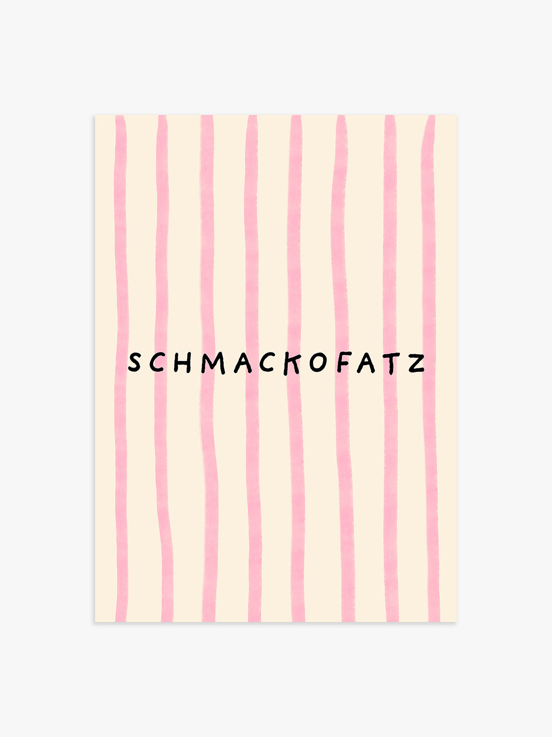 Schmackofatz Poster in Rosa-Beige