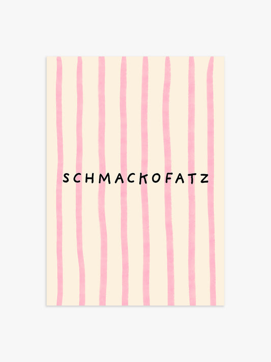 Schmackofatz Poster in Rosa-Beige