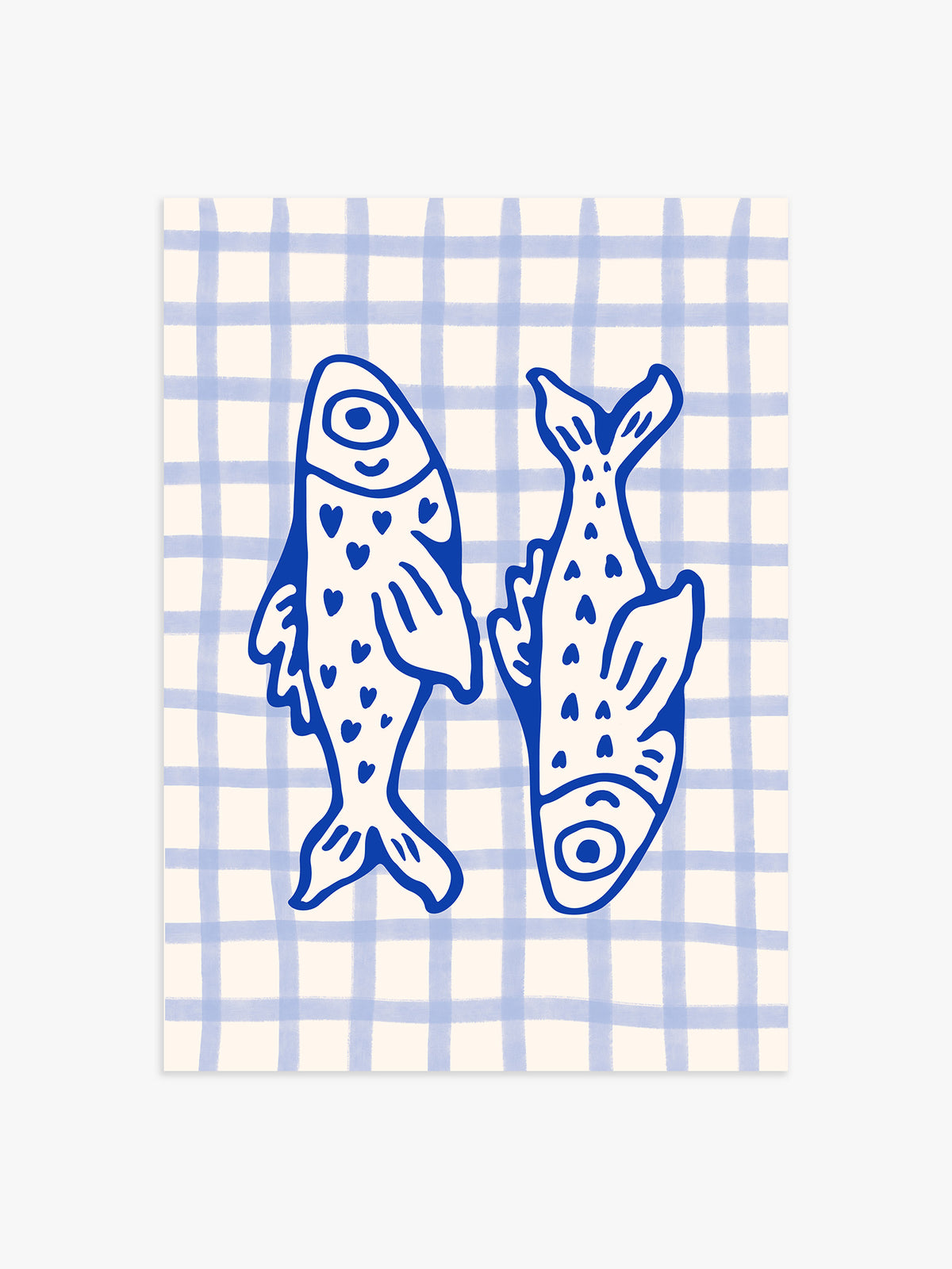 Fische Poster in Blau - 40x50 cm