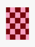 Karo Poster rosa-bordeaux