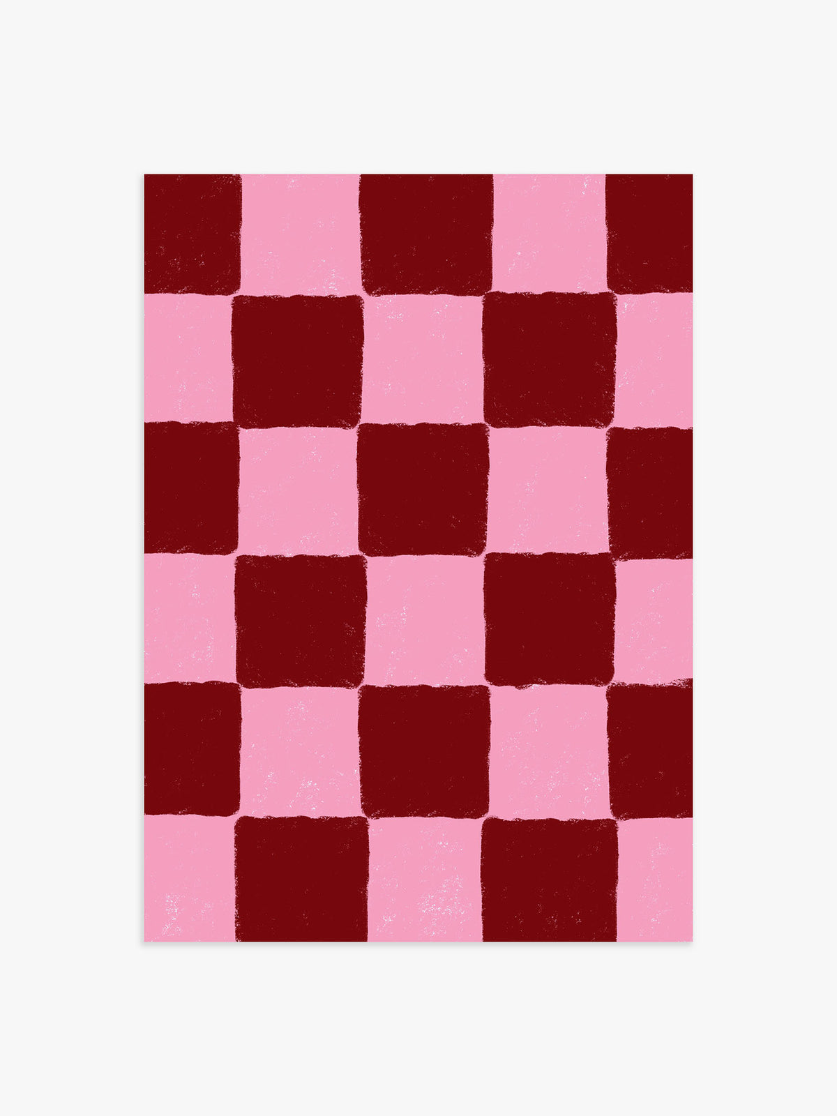 Karo Poster rosa-bordeaux - 40x50 cm