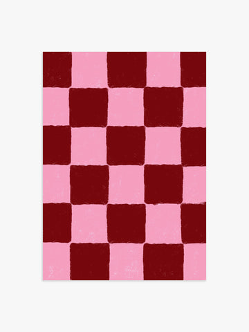 Karo Poster rosa-brudoaux