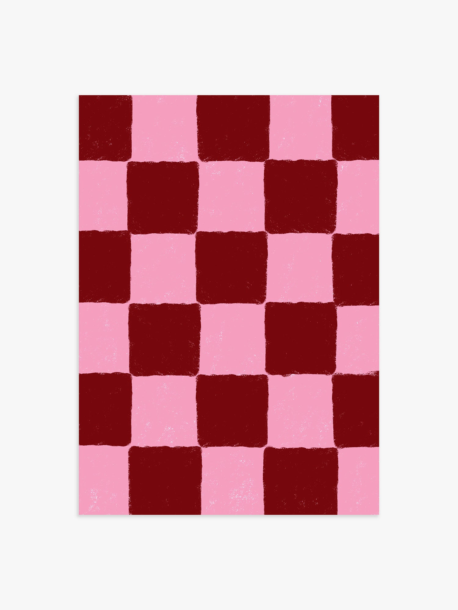 Karo Poster rosa-bordeaux