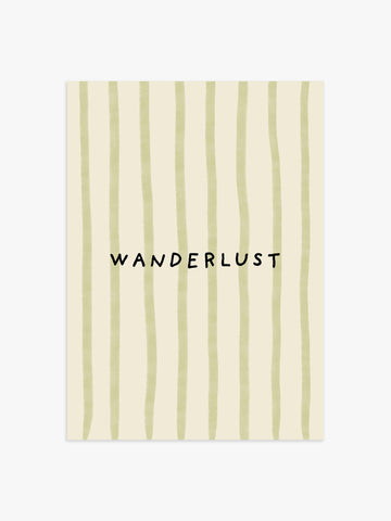 Wanderlust Poster in Grün