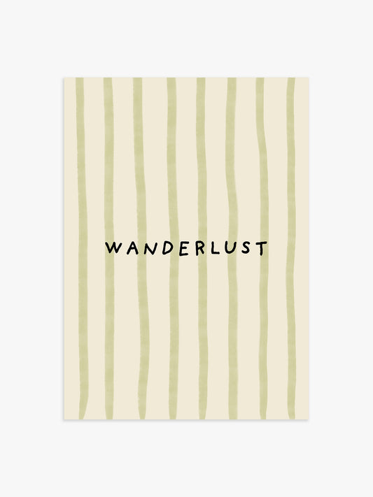 Wanderlust Poster in Grün