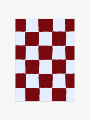 Karo Poster brudoaux-babyblau