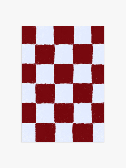 Karo Poster brudoaux-babyblau
