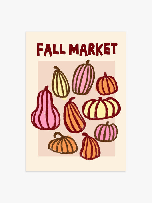 'Fall Market' Kürbis Poster