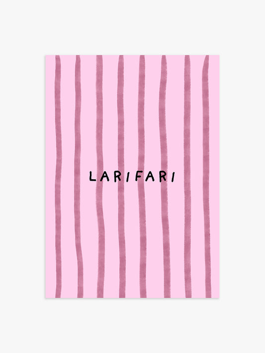Larifari Poster in Rosa-Beerig