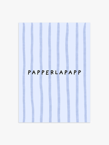 Papperlapapp Poster in Blau