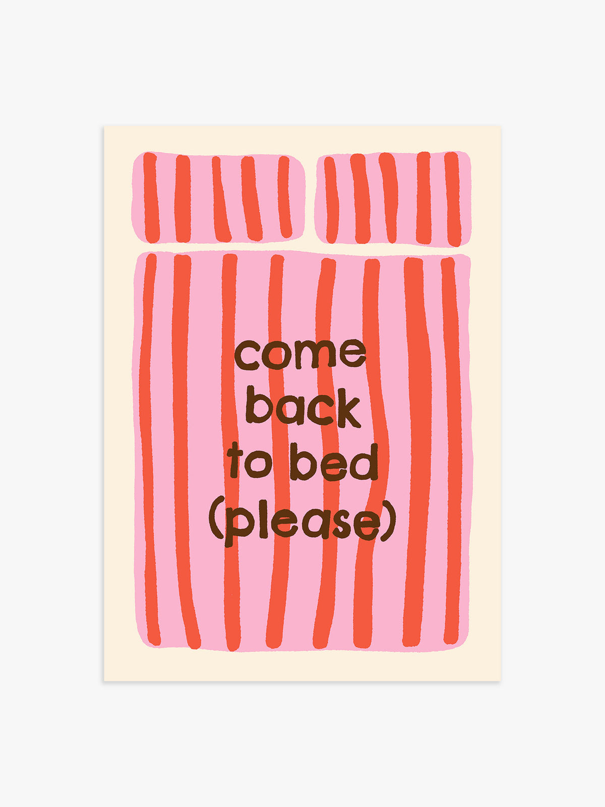 'Come back please' Poster rosa-rot - 100x150 cm