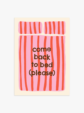 'Come back please' Poster rosa-rot