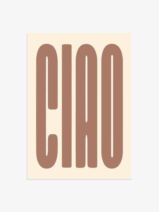 Ciao Poster braun
