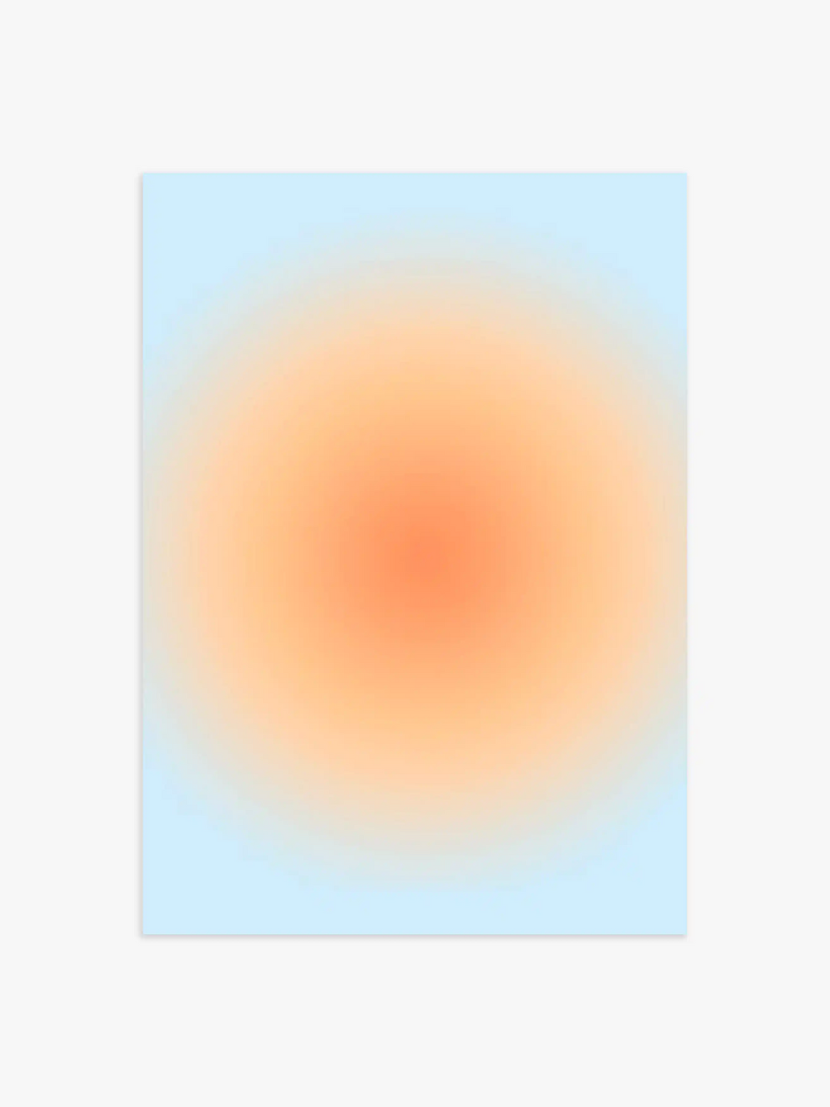 Aura Poster in Blau-Orange - 21x30 cm