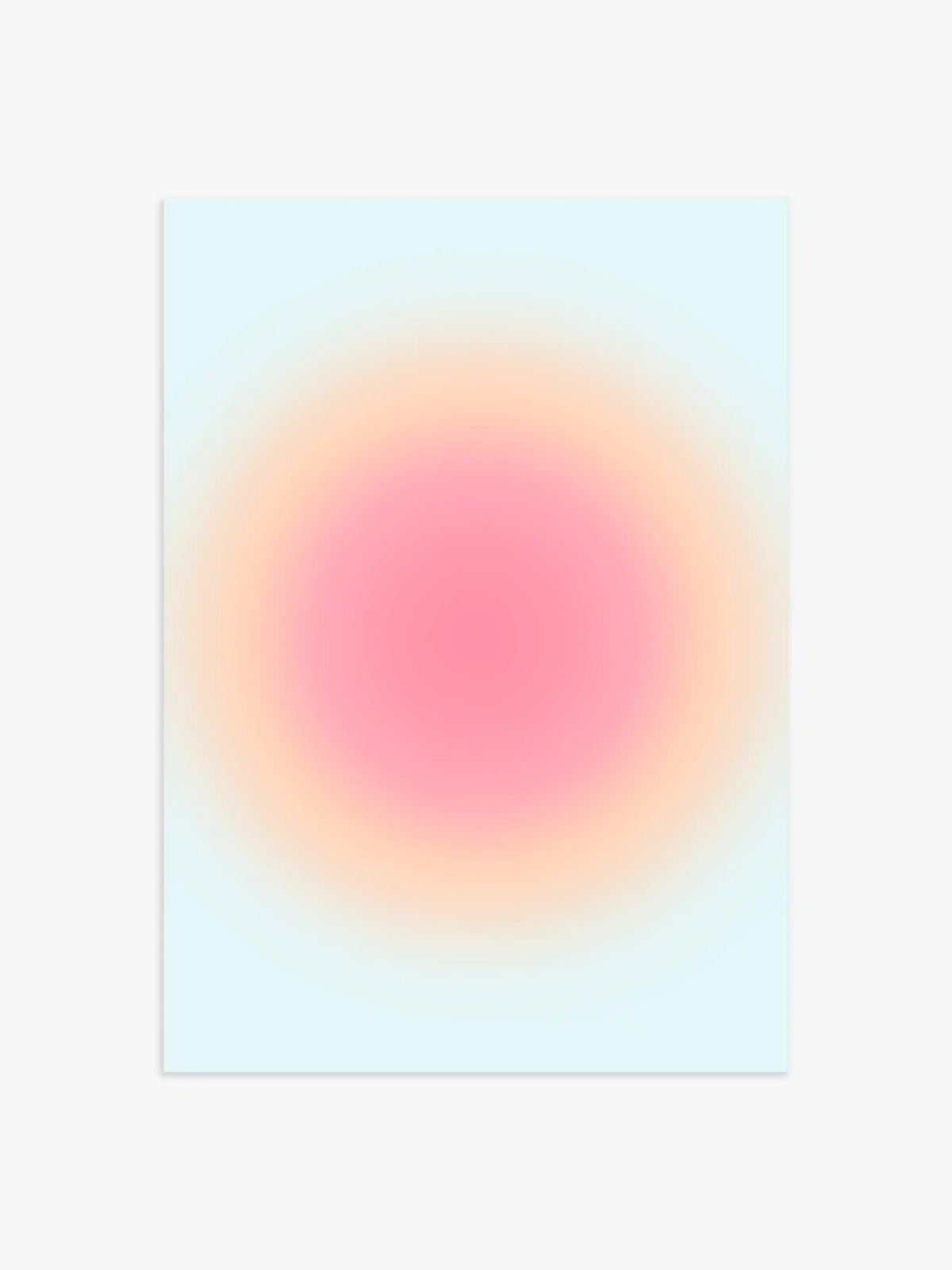 Aura Poster in Blau, Gelb & Rosa - 100x150 cm