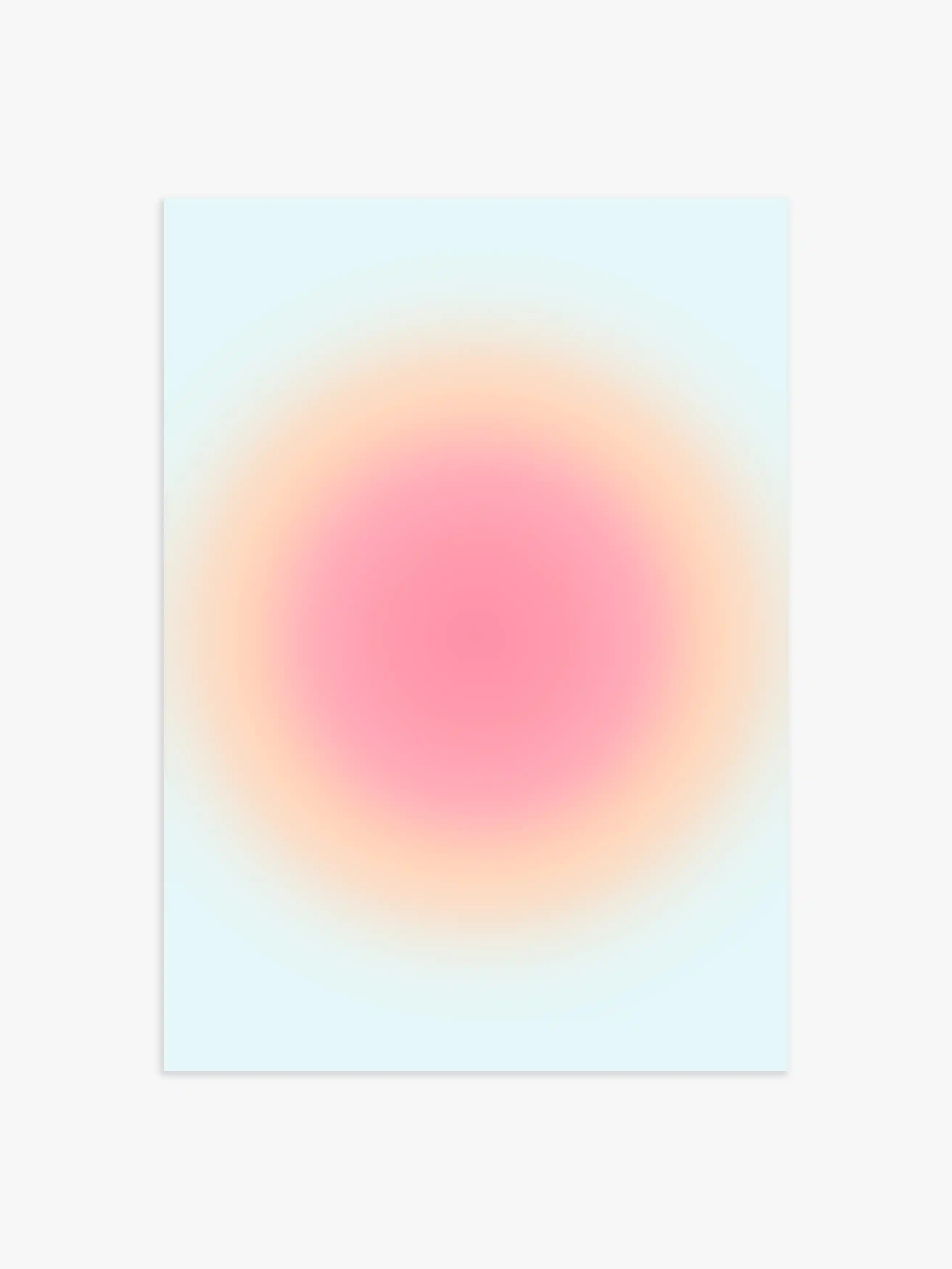 Aura Poster in Blau, Gelb & Rosa