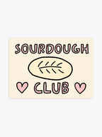 'Sourdough Club' Poster in Rosa