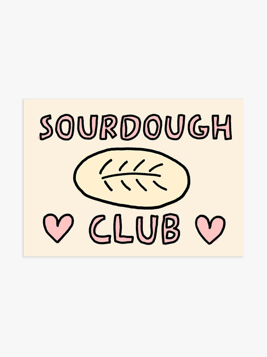 'Sourdough Club' Poster in Rosa