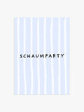 Schaumparty Streifenposter in Hellblau