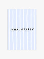 Schaumparty Streifenposter in Hellblau