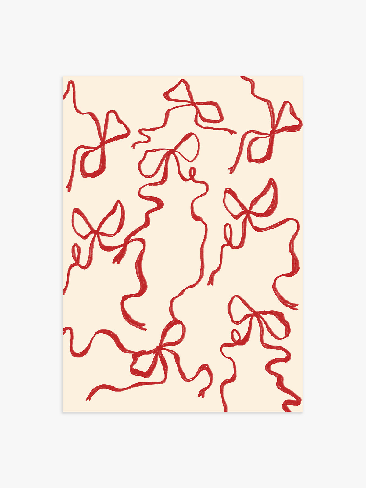 Weihnachtliches Schleifen Poster - 60x90 cm