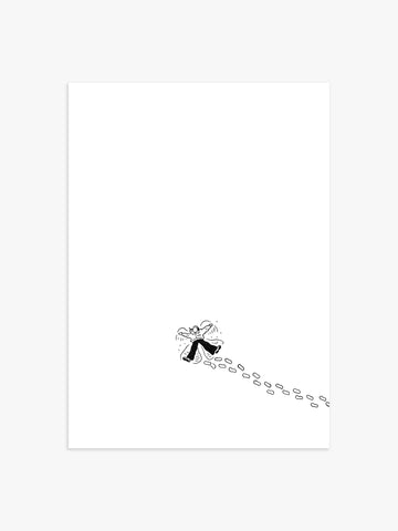 Schneeengel Poster in Schwarz-Weiß