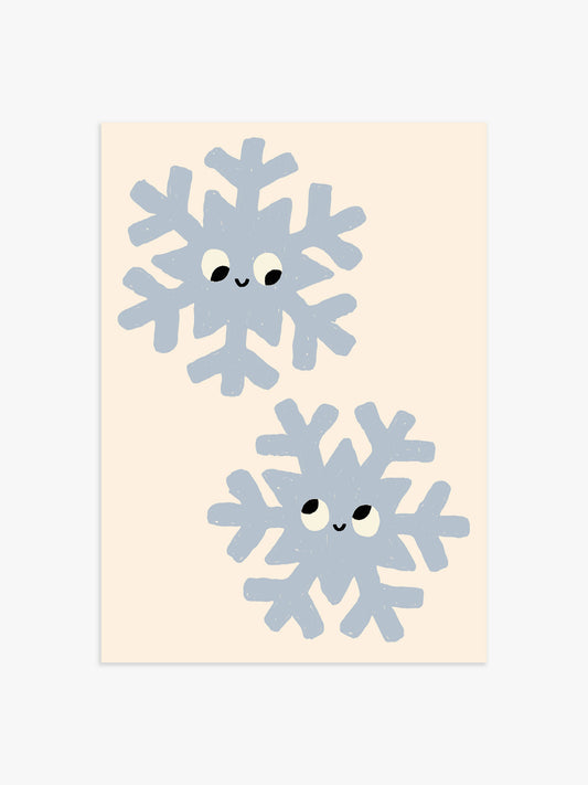 Grinsende Schneeflocken Poster
