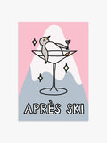 Apres Ski Poster in Rosa-Blau