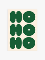 HOHOHO Weihnachts-Poster in Dunkelgrün