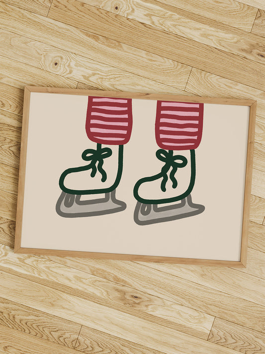 Schlittschuh Poster