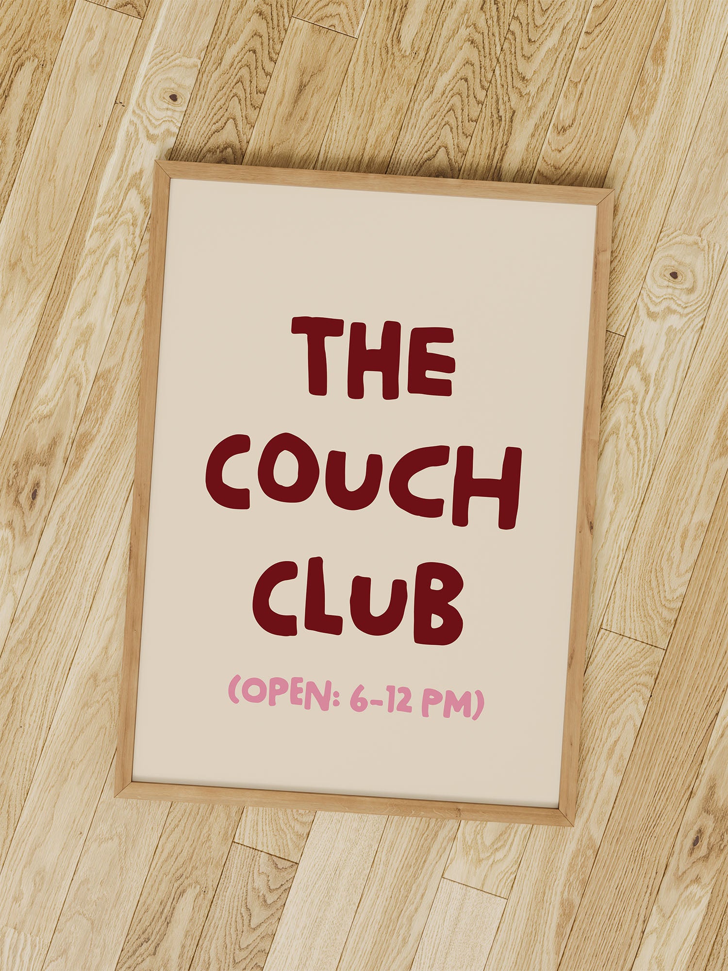 'The Couch Club' Poster Bordeaux-Rosa