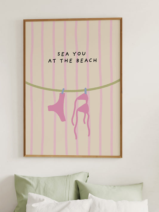 Sea you at the Beach Bikini Poster