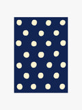 Polka Dot Poster in Marineblau & Buttergelb