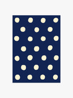 Polka Dot Poster in Marineblau & Buttergelb