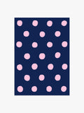 Polka Dot Poster in Marineblau & Rosa