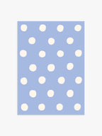 Polka Dot Poster in Hellblau & Creme
