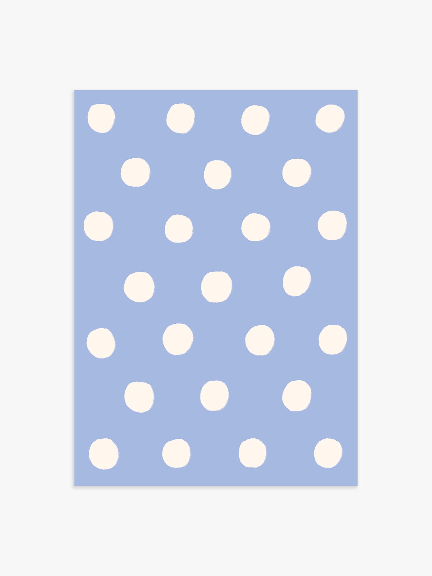 Polka Dot Poster in Hellblau & Creme