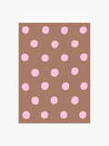 Polka Dot Poster in Braun & Rosa