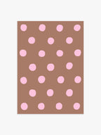 Polka Dot Poster in Braun & Rosa