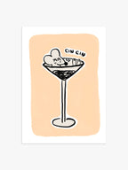 Cin Cin Poster mit Martini